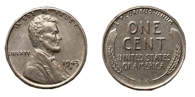 the picture of 1943-S Steel Penny from San Francisco. It has "S' on the obverse